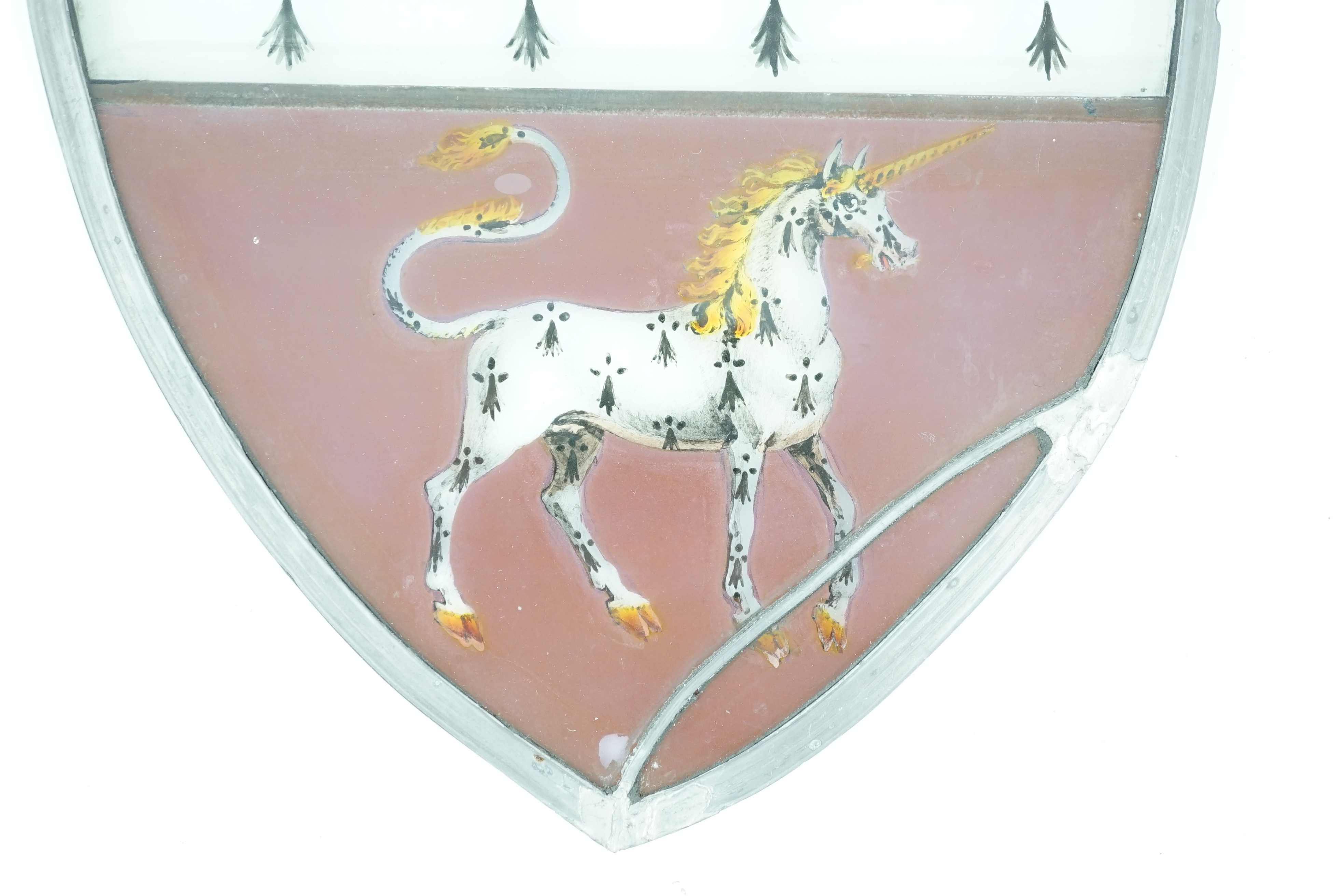 An early 19th century stained glass armorial, 29 x 23cm
